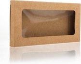 Coffrets cadeaux Kraft avec fenêtre 10.2x2.1x13.8cm (25 pièces)