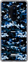 OnePlus 8 Pro Hoesje Transparant TPU Case - Navy Camouflage #ffffff