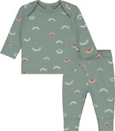 Prénatal Baby Jongens Pyjama - Baby Kleding voor Jongens - Maat 56 - Groen met regenboogprint