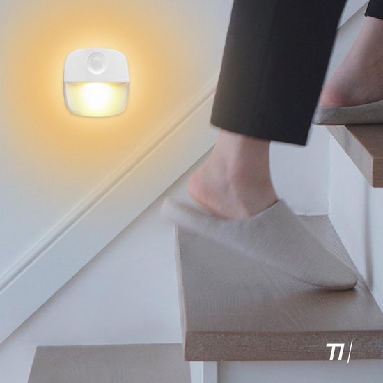 TIKKENS® Nachtlampje met Bewegingssensor - 3 Stuks - LED Kastverlichting en Trapverlichting met Sensor - Draadloos op Batterij