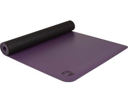 Ecoyogi PRO GRIP Yogamat (180 x 65 x 0,42 cm) - Paars - 100% Natuurrubber en Vochtabsorberende PU Top Laag | Geweldige veerkracht | Onder alle omstandigheden een stevige grip | Geschikt voor Hot, Bikram, Vinyasa, Flow, Ayenger en Ashtanga Yoga