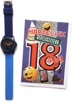 Verjaardag Horloge 18 jaar - THE ORIGINAL – Happy Birthday Watch + Wenskaart Hartelijk Gefeliciteerd 18 Jaar!