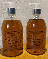Vloeibare Marseille zeep, pompje 2 x 500 ml Lavendel
