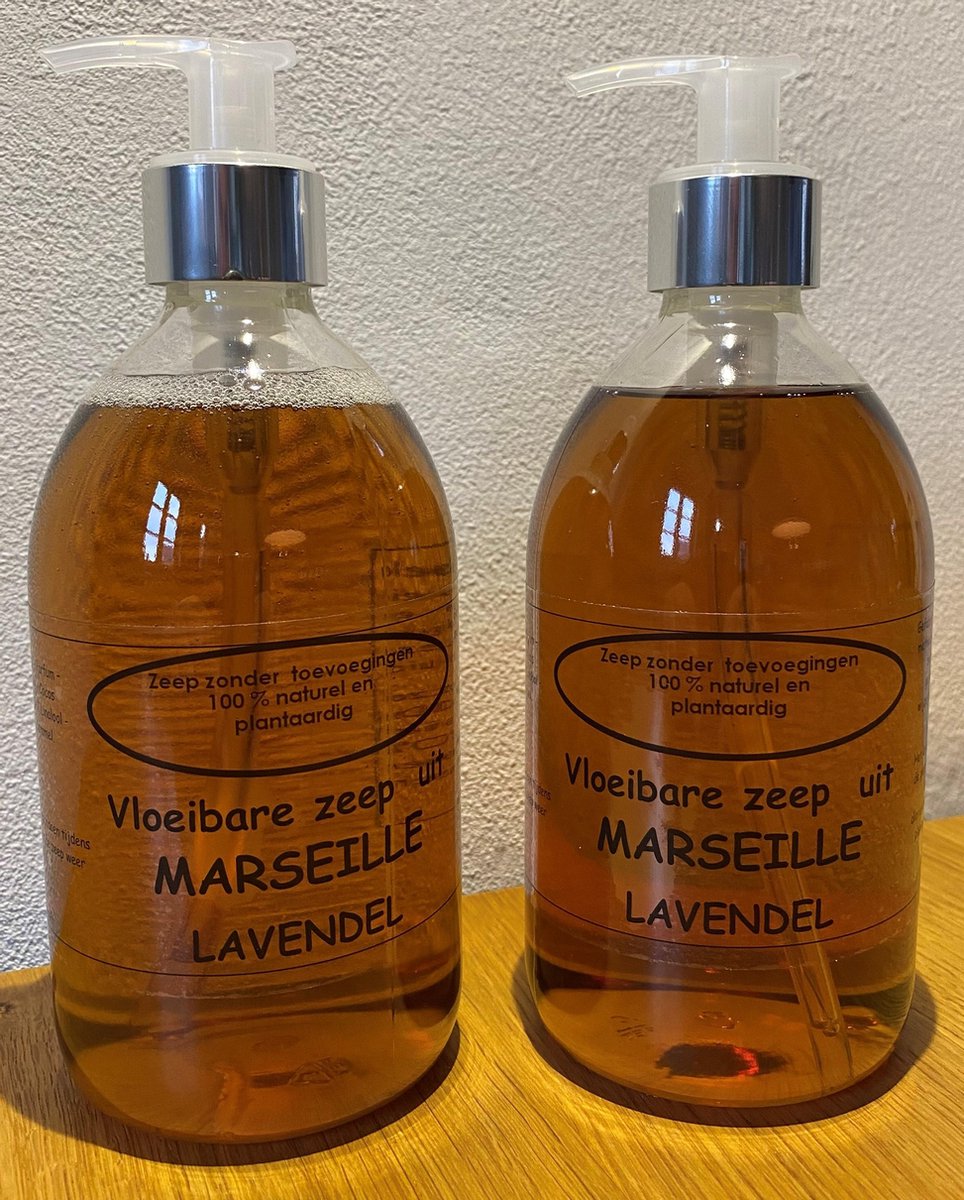 Vloeibare Marseille zeep, pompje 2 x 500 ml Lavendel