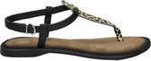 Lazamani dames sandaal - Zwart multi - Maat 42