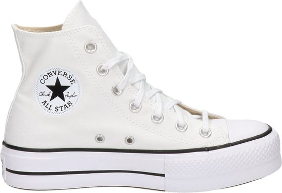 Converse Chuck Star Lift Hoge sneakers - Dames - Wit - Maat 39 | bol.com