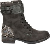 Mustang dames veterboot - Antraciet - Maat 41