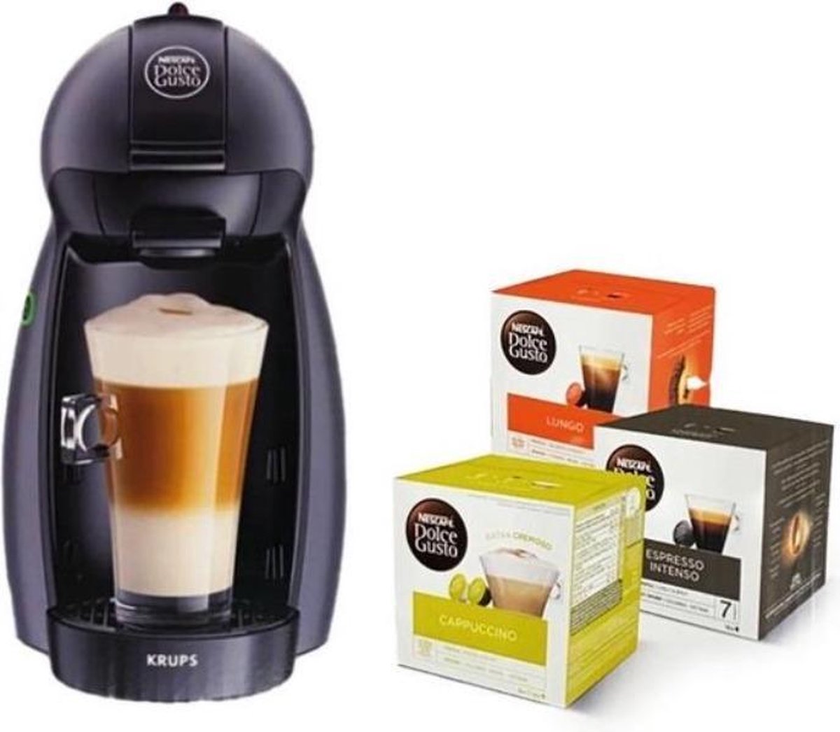 Krups Nescafé Dolce Gusto Piccolo KP100B - inclusief 40 gratis koppen  koffie - + | bol.com