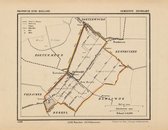 Historische kaart, plattegrond van gemeente Zegwaart in Zuid Holland uit 1867 door Kuyper van Kaartcadeau.com