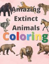 Amazing extinct animals coloring