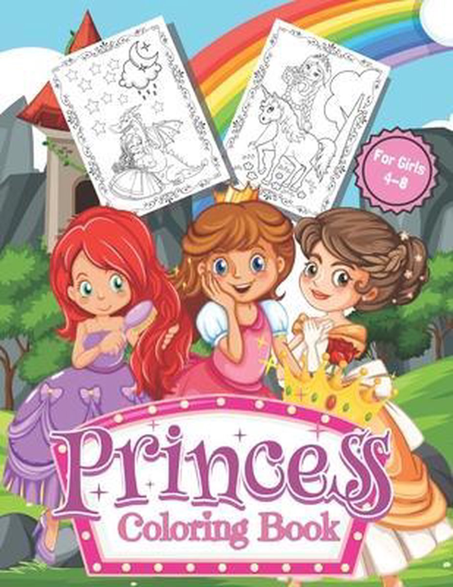 Princess Coloring Book for Girls 4-8 - The Beautiful Footstep