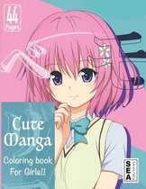 Cute Manga coloring book for girls