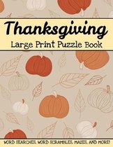 Thanksgiving Large Print Puzzle Book