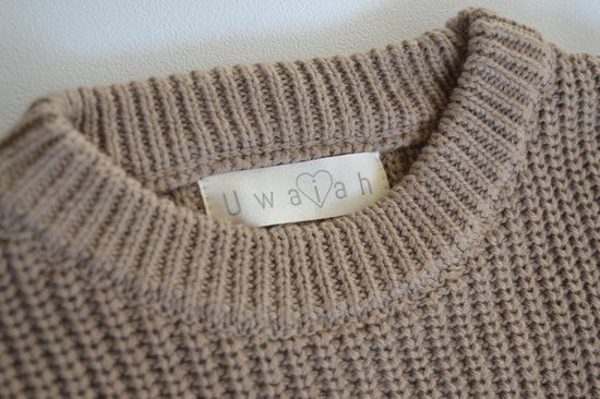 Uwaiah oversize knit sweater -Faded Coffee - Trui voor kinderen