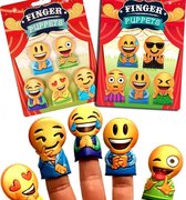 Emoji vingerpoppetjes - uitdeelcadeautjes - 5 cm - 2 vingerpoppetjes - Top Cadeau