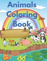 animals coloring book: My First Toddler Coloring Book:, Colors, and Animals! (Kids coloring activity books)