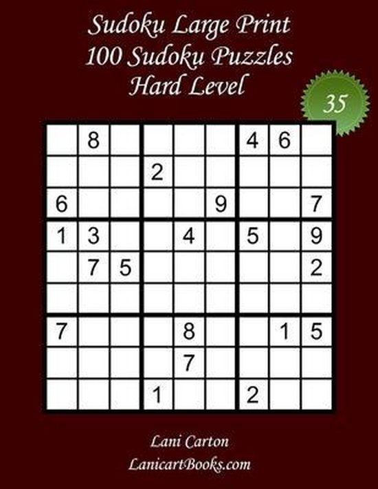 Sudoku Large Print - Hard Level- Sudoku Large Print for Adul ... - cover