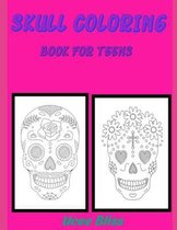 Skull coloring book for Teens