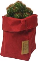 de Zaktus - Monstrose Appelcactus - paper bag toscana - rood - Maat M