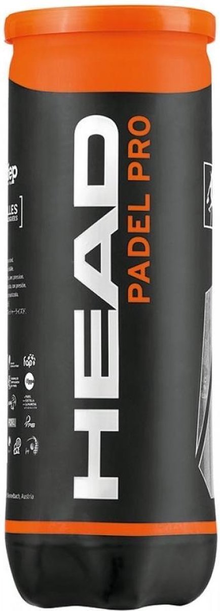 Head Padel Pro padelballen Officiële World Padel Tour padel ballen 1 Blik met 3 padel ballen Geel