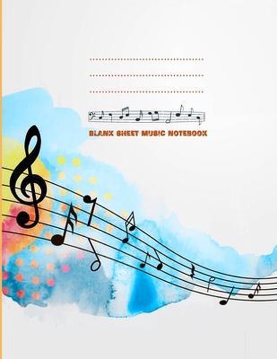 Blank sheet music notebook