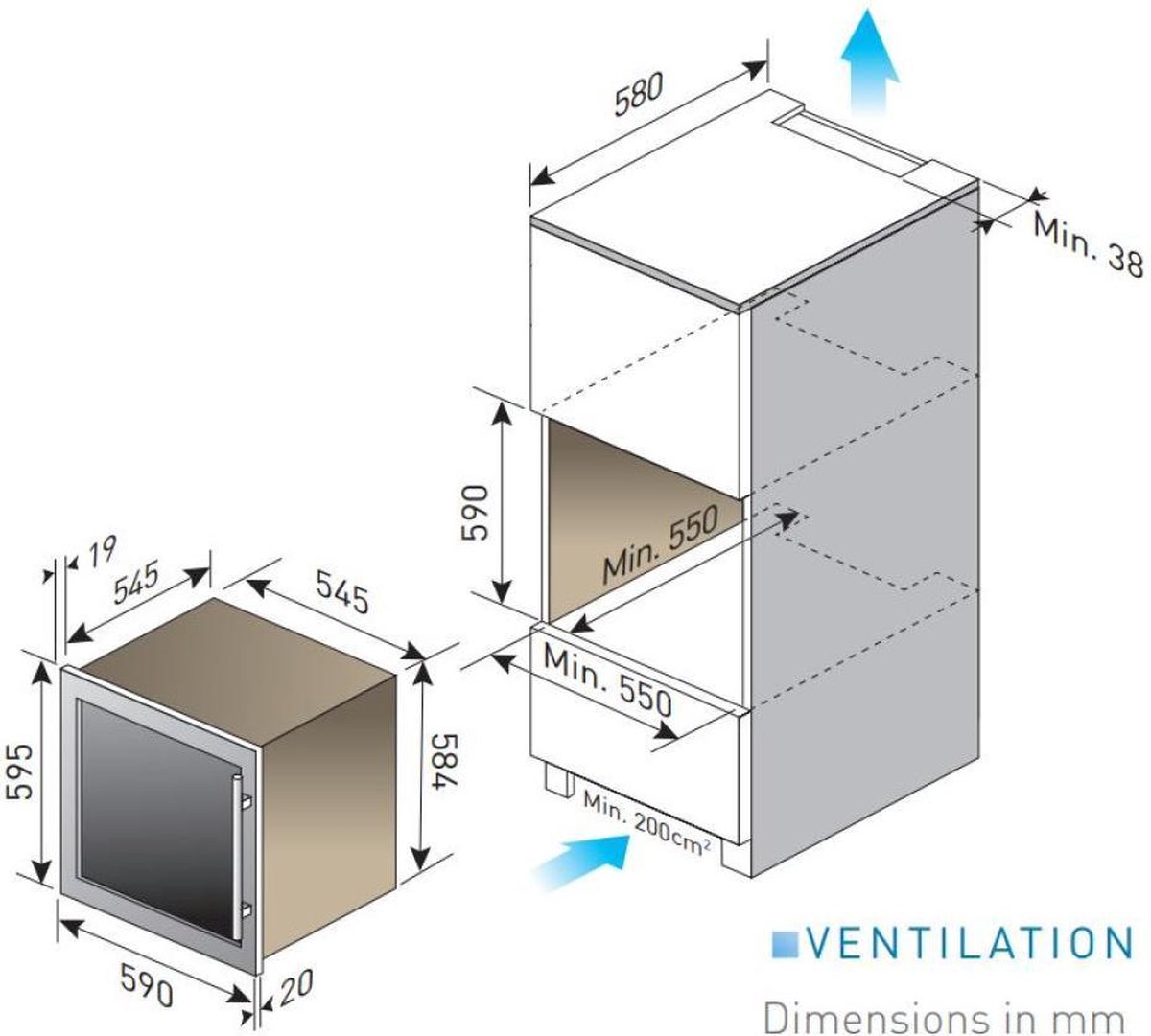 Le Chai LB340 - Inbouw Wijnklimaatkast 60 cm - 2 - afbeelding 3