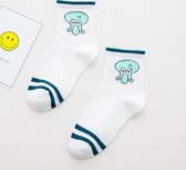 Spongebob sokken Octo - unisex - one size - enkelsokken - wit