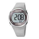 Calypso K5786/1 digitaal horloge 38 mm 100 meter grijs/ zilverkleurig