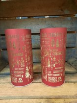 Kerst - Windlicht - Red - Led Verlichting - Set van 2