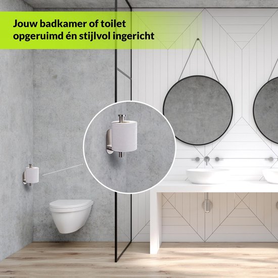 HITSLAM Toiletrolhouder zonder boren, chromen