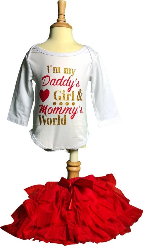 Baby, Rompertje, “I’m my Daddy’s girl & Mommy’s World” Tutu, FIFO Romper