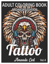 Tattoo Adult Coloring Book Midnight Edition