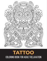 Tattoo coloring book for adult relaxation