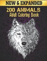 200 Animals Adult Coloring Book New