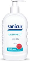 Sanicur Desinfecterende Handgel 500 ml 70% alcohol.