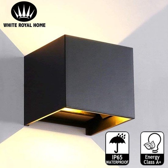 Aigostar 2 pack buiten wandlamp,GU10 aluminium bewegende muur verlichting,IP65 waterdicht binnen en buiten licht voor patio,tuin,hal,balkon,veranda,pad,enz.Lamp niet inbegrepen