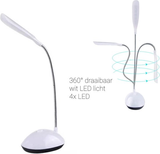 zuurstof Eekhoorn Lezen LED bureaulamp - Leeslamp - Draaibaar - Inclusief batterijen 3xAAA -  Oogbescherming -... | bol.com