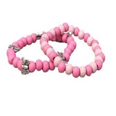 Little Bijoux armband-Beads Pink Butterfly