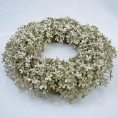 Kerstkrans, goud, glitter: Ø 33 x 6 cm: kunststof