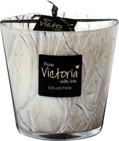 Victoria with Love - Bougie - Bougie parfumée - Blanc marbre - Petit - Verre - Intérieur