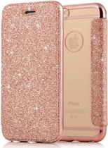 Apple iPhone SE 2020 Flip hoesje - Roze - Folio Glitter