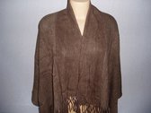 Omslagdoek donker bruin heerlijk warm polyester