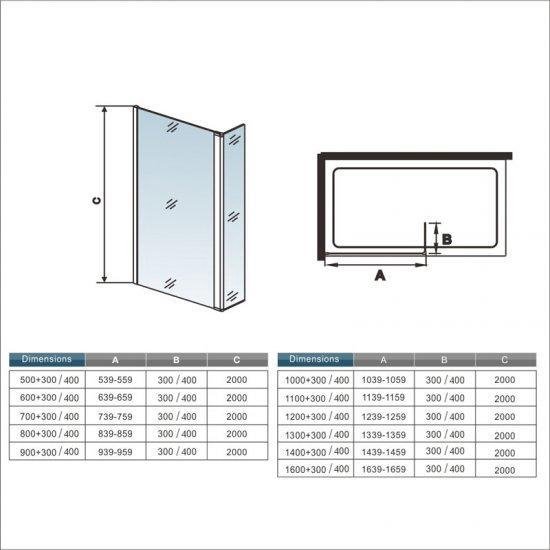 130x40cm Walkin douchescherm douchewand 8mm NANO glazen,flipper Panel,hoogte 200cm