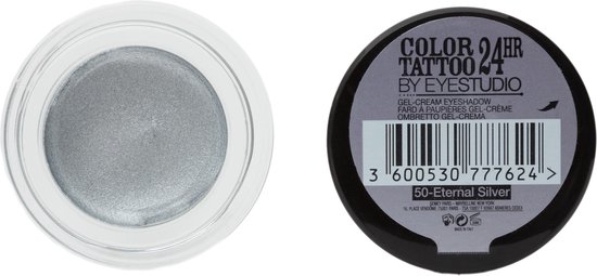 Maybelline Color Tattoo 24H - 50 Eternal Silver - Zilver - Oogschaduw |  bol.com