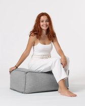 Xoft Living Chilly Linnen Zitzak Pouf - Licht Grijs