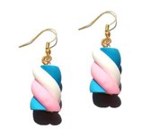 Spekjes oorbellen - kleine spekjes - oorbellen spekjes - wit - roze - blauw - grappige oorbellen - fun earrings - oorbellen - gouden oorbellen - carnaval oorbellen