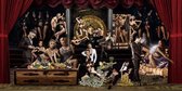 Glasschilderij - Strippers - erotisch - fotokunst - foto print op glas - 160 x 80 cm