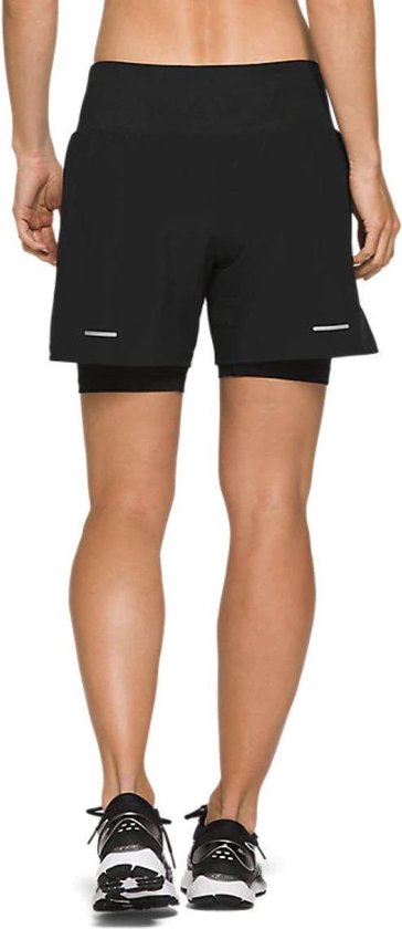ASICS Road 2in1 5'' Short Dames - Sportbroeken - zwart - maat M | bol.com