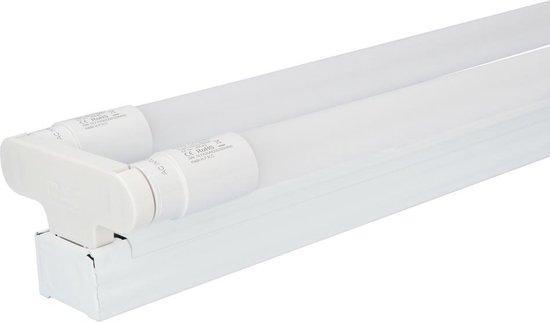 Luminaire LED T8 IP65 120 cm 4000K 18W 6300lm 175lm / W avec tubes LED  sans