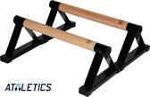 DC Athletics bars-Professionele Houten Parallettes Opdrukset- Gebruiksklaar-Zonder monteren-Anti-Slip pads-Metaal
